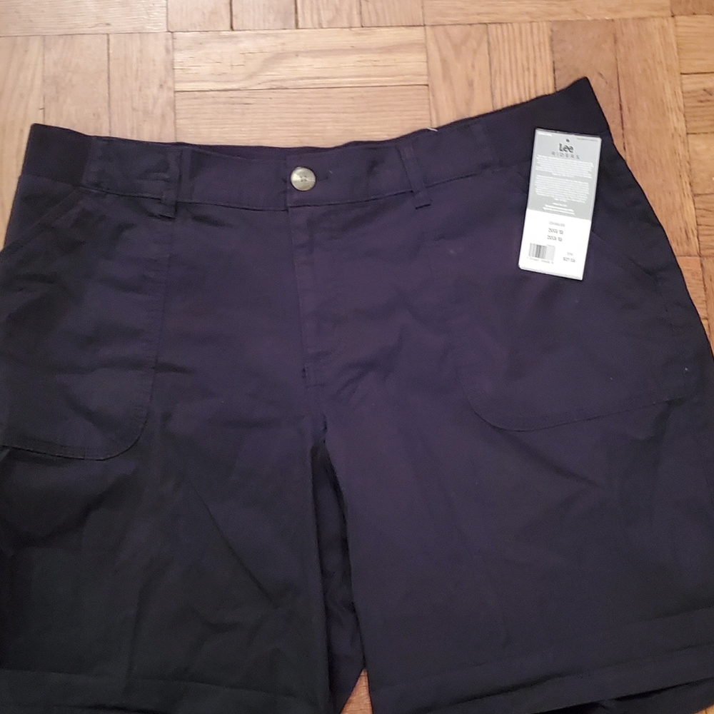 Lee Rider Black Biker Shorts for Women